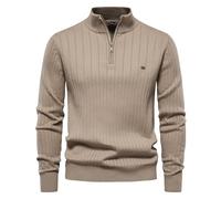 Men's Jumpers Quarter Zip, Mens Jumper Zip Turtleneck Jumpers Long Sleeve Warm Mock Neck Pullover Slim Fit Men`s Mock Neck Jumper Fishermans Jumper Men's Jumpers 1/4 Zip Sweaters for Men