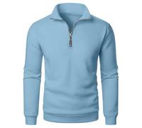 Men's Jumpers Quarter Zip Sweatshirts for Men Stand Collar Long Sleeve Pullover 1/4 Zip Jumpers Mens Plain Classic Fit Sweater Lightweight Work Sweatshirt Autumn Winter Warm Tops Comfy Daily Wear
