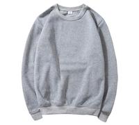Mens Jumpers Sale Clearance,Plain Crew Neck Sweatshirts for Men Oversized Plain Autumn Winter Warm Long Sleeve Loose Fit Work Festival Jumper Pullover Sweater Tops without Hood UK Size S-3XL Gray