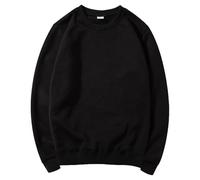 Mens Jumpers Sale Clearance,Plain Crew Neck Sweatshirts for Men Oversized Plain Autumn Winter Warm Long Sleeve Loose Fit Work Festival Jumper Pullover Sweater Tops without Hood UK Size S-3XL Black