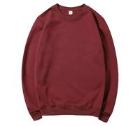 Mens Jumpers Sale Clearance,Plain Crew Neck Sweatshirts for Men Oversized Plain Autumn Winter Warm Long Sleeve Loose Fit Work Festival Jumper Pullover Sweater Tops without Hood UK Size S-3XL Wine