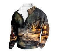 Mens Jumpers XL Mens Quarter Zip Pullover Golf Long Sleeve t Shirt Turtleneck Sweater Men Wool Jackets for Men Men's Black Hoodies Sweatshirts for Men UK XXL Heated Gilet with Power Pack Included
