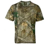 Men's Jungle Army Military Style Camouflage T-Shirt Real Tree Camo Print Hunting Hiking Camping Gym Running Sportswear Long Short Sleeveless Top Summer Vest (5XL, Half Sleeve)