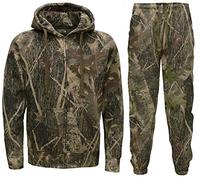 Mens Jungle Camouflage Fishing Hunting Zip Hoodie Jacket Tracksuit Plus Sizes (XL, Camo Tracksuit)