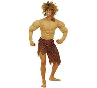 Mens Jungle Man with Muscles Costume Medium UK 40/42" for Tropical Africa Indiana Fancy Dress