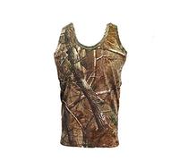 Mens Jungle Print Camouflage Short Sleeve T-Shirt or Vest Camo Hunting Regular and Plus Size Top (Jungle Print Vest, 2XL)