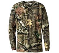 Mens Jungle Print Camouflage Short Sleeve T-Shirt or Vest Camo Hunting Regular and Plus Size Top (Jungle Print Long Sleeve, L)