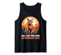 Mens Just a boy who just a boy who Loves Abyssinian Cats Tank Top