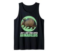 Mens Just a Boy who Loves Armadillos Armadillo Tank Top