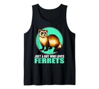 Mens Just a Boy who Loves Ferrets Ferret Tank Top