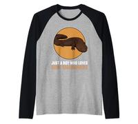 Mens Just a Boy who Loves Giant Salamanders Giant Salamander Raglan Baseball Tee
