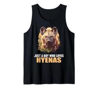 Mens Just a Boy who Loves Hyenas. Hyenas Hyena Tank Top