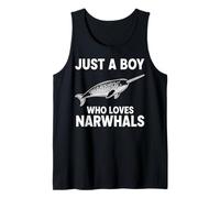 Mens Just a Boy Who Loves Narwhals Tank Top