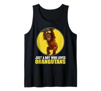 Mens Just a Boy who Loves Orangutans Orangutan Tank Top