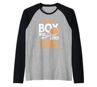 Mens Just A Boy Who Loves Padel Racket Player Raglan Baseball Tee