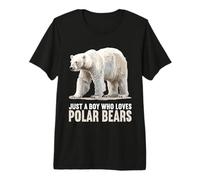 Mens Just a Boy who Loves Polar Bears Polar Bear Premium T-Shirt