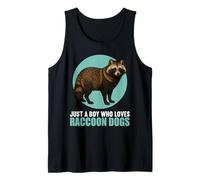 Mens Just a Boy who Loves Raccoon Dogs Raccoon Dog Tank Top