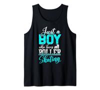 Mens Just a Boy who loves Roller Skating Funny Roller Skate Tank Top