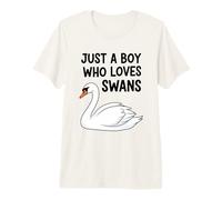 Mens Just A Boy Who Loves Swans Premium T-Shirt