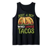 Mens Just A Boy Who Loves Tacos Foodie Taco Mexican Food Lover Tank Top
