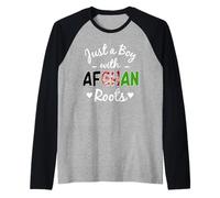 Mens Just A Boy with Afghan Roots Afghanistan Men Boys Raglan Baseball Tee