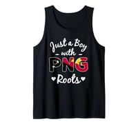 Mens Just A Boy with PNG Roots Papua New Guinea Man Tank Top