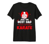Mens Just The Best dad who Loves Karate Father Premium T-Shirt