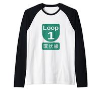Mens KANJO LOOP ONE OSAKA STREET RACING JAPAN IMPORT JDM SHIRT Raglan Baseball Tee