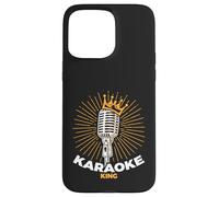 Mens Karaoke King Retro Microphone Singing Night Singer Case for iPhone 15 Pro Max