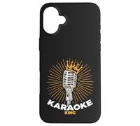 Mens Karaoke King Retro Microphone Singing Night Singer Case for iPhone 16 Plus
