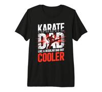 Mens Karate Dad Like A Regular Dad But Cooler Hero Premium T-Shirt