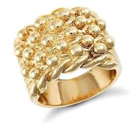 Mens Keeper Ring Yellow Gold Five Row Solid 9ct Yellow Gold (X)