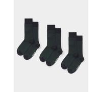 Men's Khaki Cotton Rich Herringbone Three Pack Socks - Size: 6-8 - Savile Row Company
