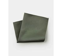 THE SAVILE ROW COMPANY LONDON Men's Silk Pocket Square Handkerchief - Khaki Green Twill