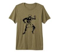Mens Kickboxing Guy Pixel Art Kickboxer Savate Premium T-Shirt