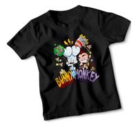 Mens Kids Bunny vs Monkey World Book Day T-Shirt Tee Costume Outfits Apparel #WBD 12-13 Years Black