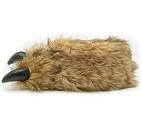 Mens Kids Novelty Dog Slippers Fun Slip On Gift (9/10 UK, Brown Claw)