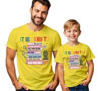 Mens Kids Stacked Books Mental Health Awareness T-Shirt Tee Anxiety Emotional Wellness Gift #MHA - S Yellow