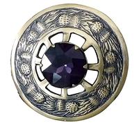 Men's Kilt Fly Plaid Brooch Antique Finish 3 Inches - Scottish Pin Brooches Ladies - Women- Tartan - Sash - Celtic Knot Brooch Silver for Scarf, Shawl, Gift, Knitting, Wedding, Party, Tone, Vintage