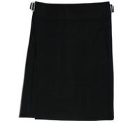 Mens Kilt Plain, Plain Black, Waist at navel 46 in Length 24 in