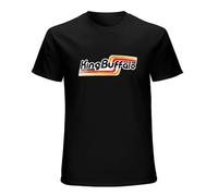 Men's King Buffalo American Psychedelic Music Graphic Art Logo Round Neck T-Shirt Black L