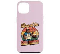 Mens King of the Grillquatch Funny Bigfoot BBQ Grilling Dad Case for iPhone 13