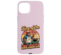 Mens King of the Grillquatch Funny Bigfoot BBQ Grilling Dad Case for iPhone 15 Plus