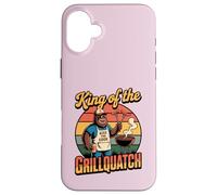 Mens King of the Grillquatch Funny Bigfoot BBQ Grilling Dad Case for iPhone 16 Plus