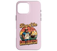 Mens King of the Grillquatch Funny Bigfoot BBQ Grilling Dad Case for iPhone 16 Pro Max