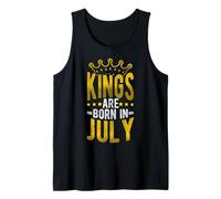 Mens Kings are Born in July Birthday Kings Tank Top