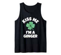 Mens Kiss Me I'm A Ginger St. Patrick's Day Funny Irish Redhead Tank Top
