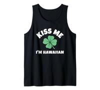 Mens Kiss Me I'm Hawaiian St. Patrick's Day Funny Irish Hawaii Tank Top