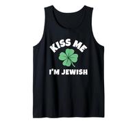 Mens Kiss Me I'm Jewish St. Patrick's Day Funny Irish Tank Top
