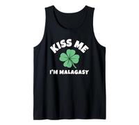 Mens Kiss Me I'm Malagasy St. Patrick's Day Irish Madagascar Tank Top
